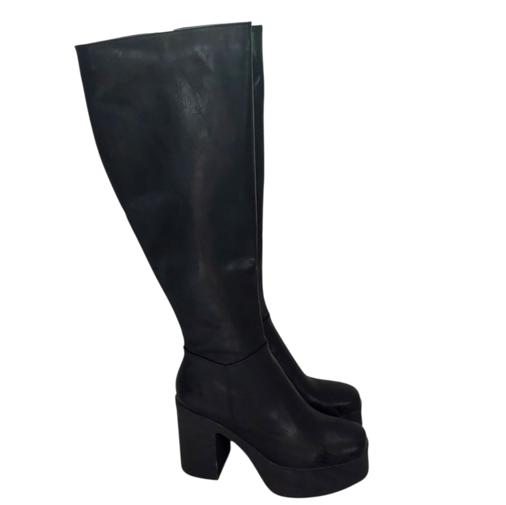 La Moda Platform Knee High Boots